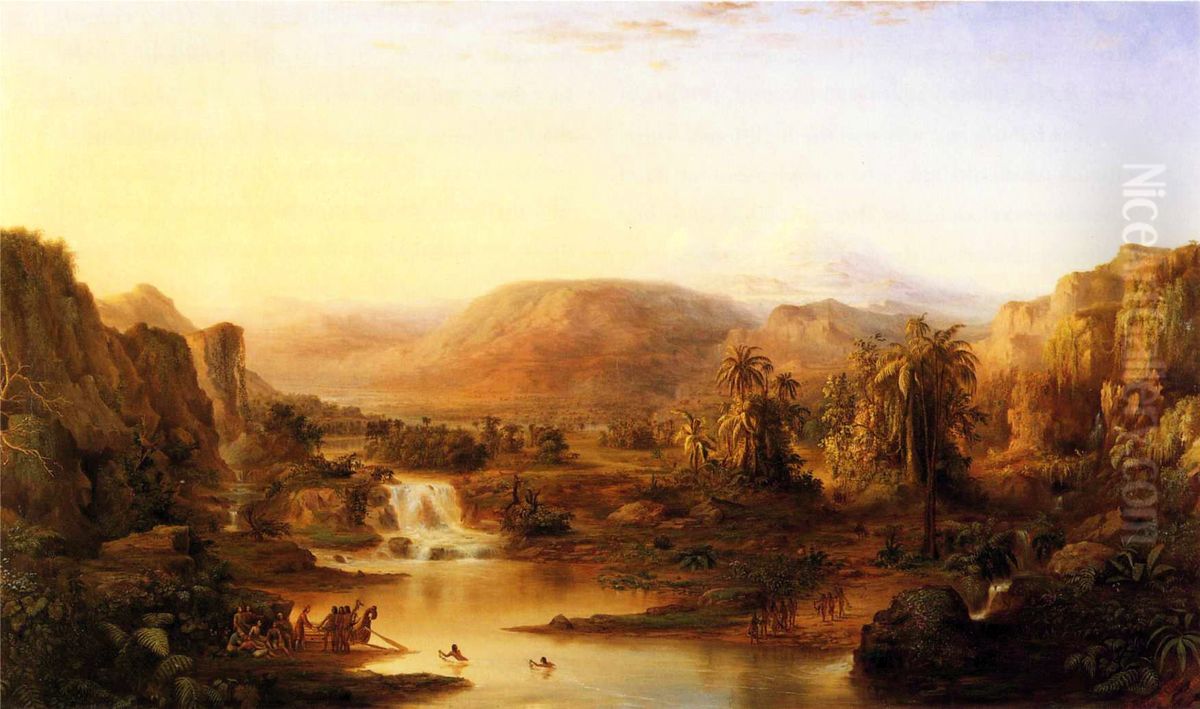 Land of the Lotus Eaters Oil Painting by Robert Seldon Duncanson
