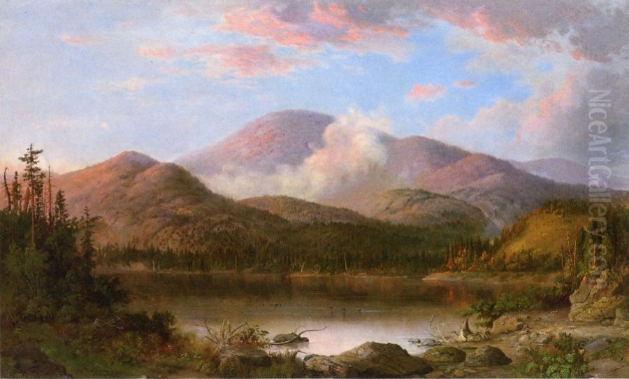 Mount Oxford Oil Painting by Robert Seldon Duncanson
