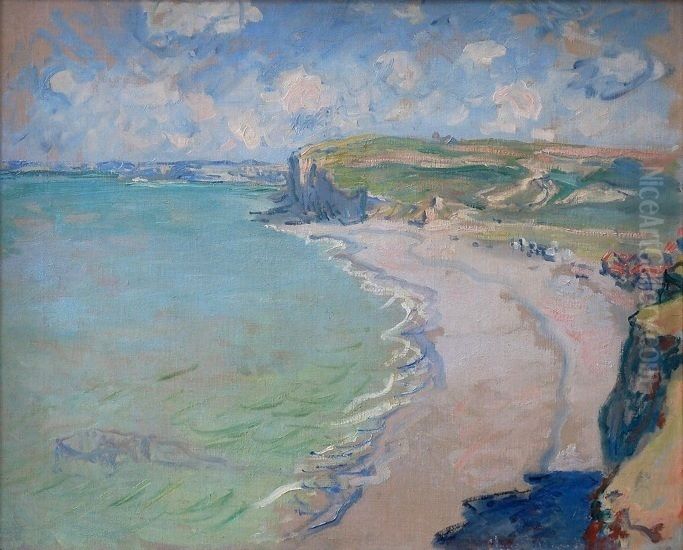 The Beach in Pourville. Oil Painting by Claude Oscar Monet