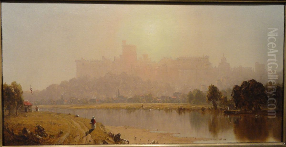 Windsor Castle Oil Painting by Sanford Robinson Gifford