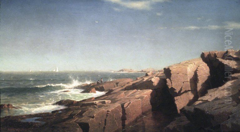 Rocks at Nahant Oil Painting by William Stanley Haseltine