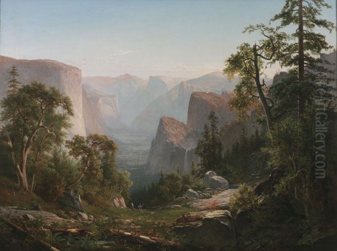 View of the Yosemite Valley Oil Painting by Thomas Hill