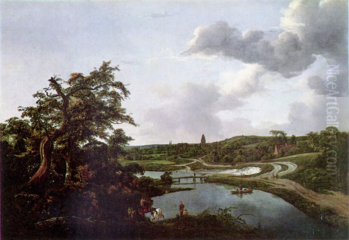 Flussufer Oil Painting by Jacob Van Ruisdael