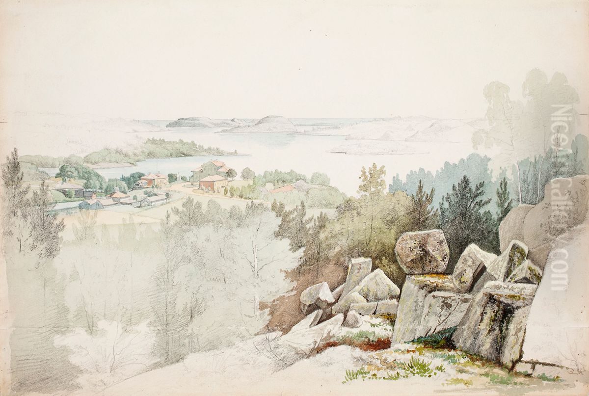 Tervun kartano Kurkijoella Oil Painting by Magnus Von Wright