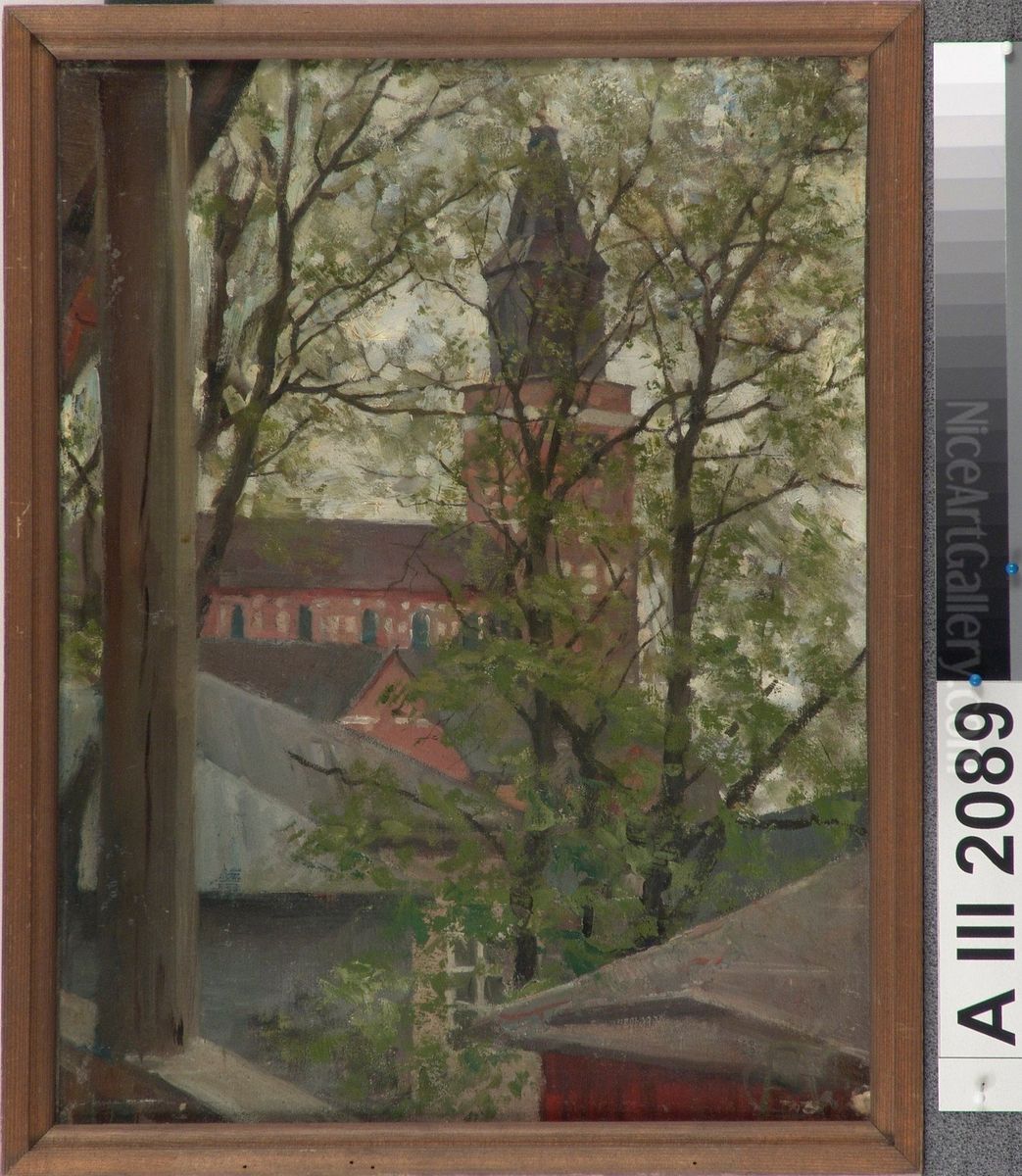 Turku Cathedral Oil Painting by Akseli Valdemar Gallen-Kallela