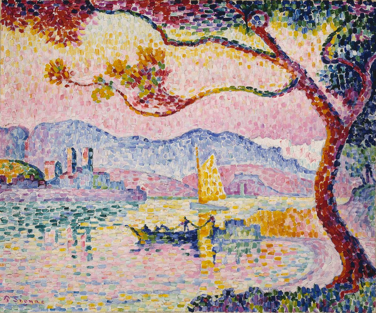 Antibes, Bacon's small harbour Oil Painting by Paul Signac