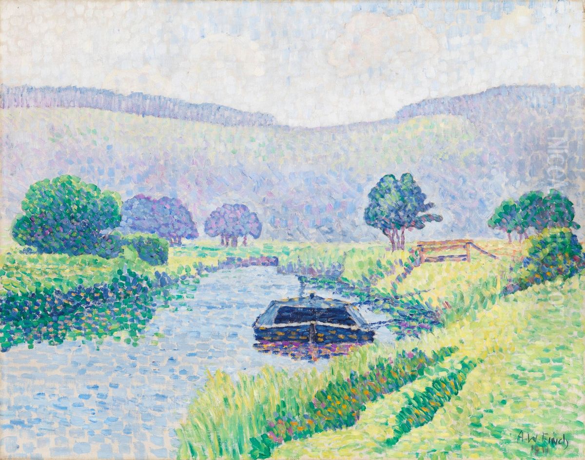 Arunan ; Amberley, adal Oil Painting by Alfred William Finch