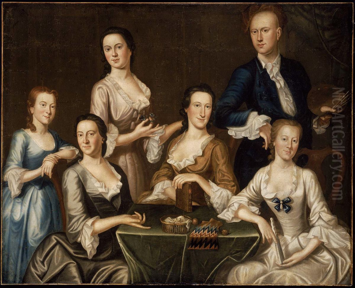 The Greenwood-Lee Family Oil Painting by John Greenwood