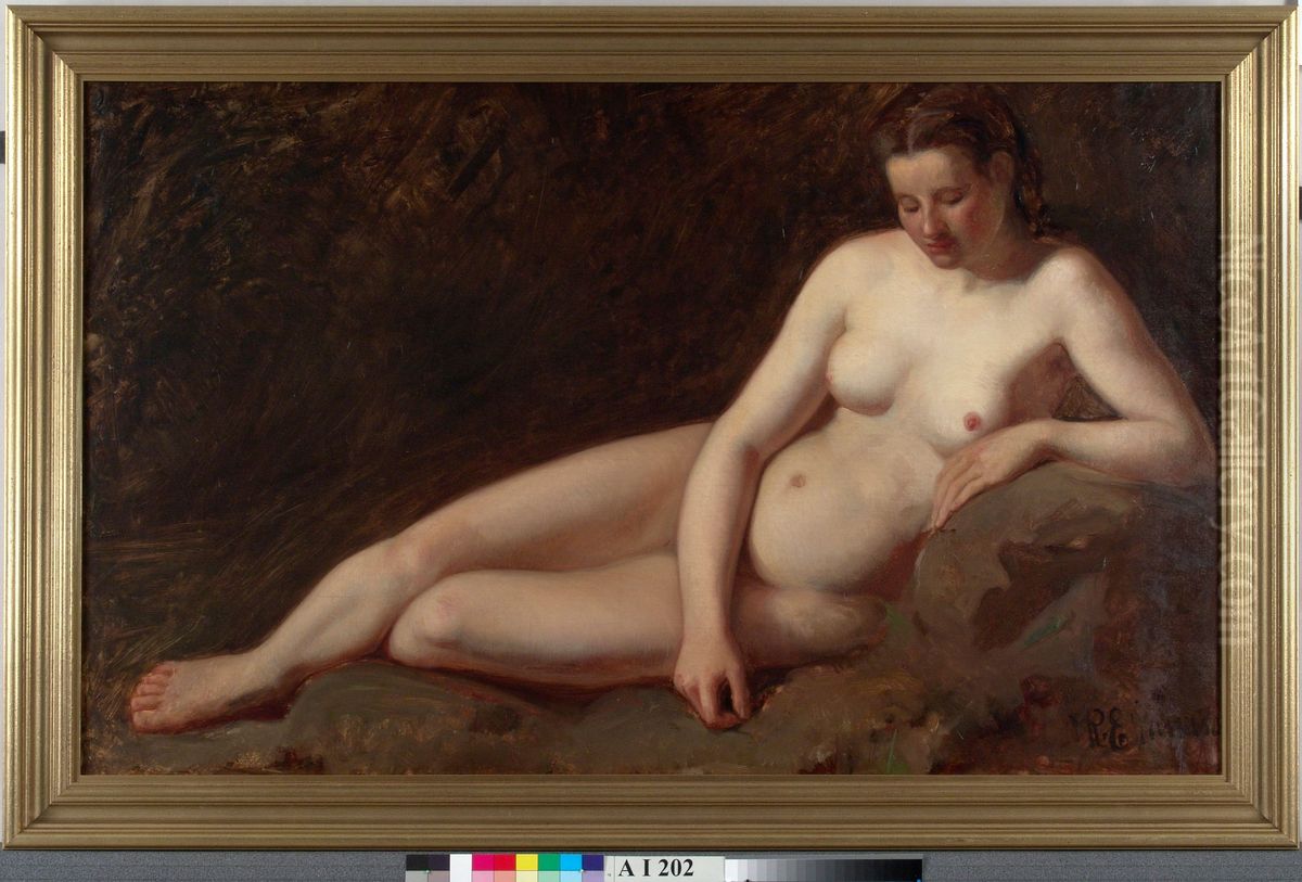 Reclining Nude Oil Painting by Karl Jansson