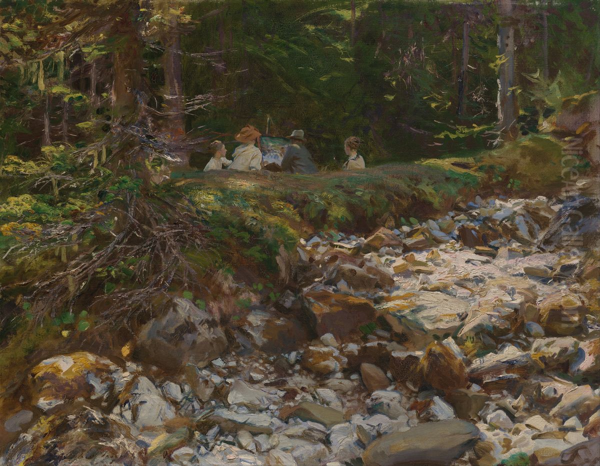 The Master and His Pupils Oil Painting by John Singer Sargent