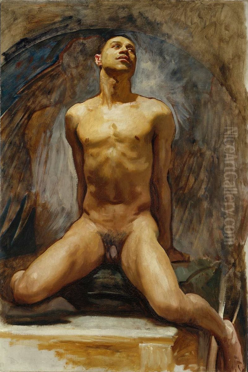 Nude Study of Thomas E. McKeller Oil Painting by John Singer Sargent