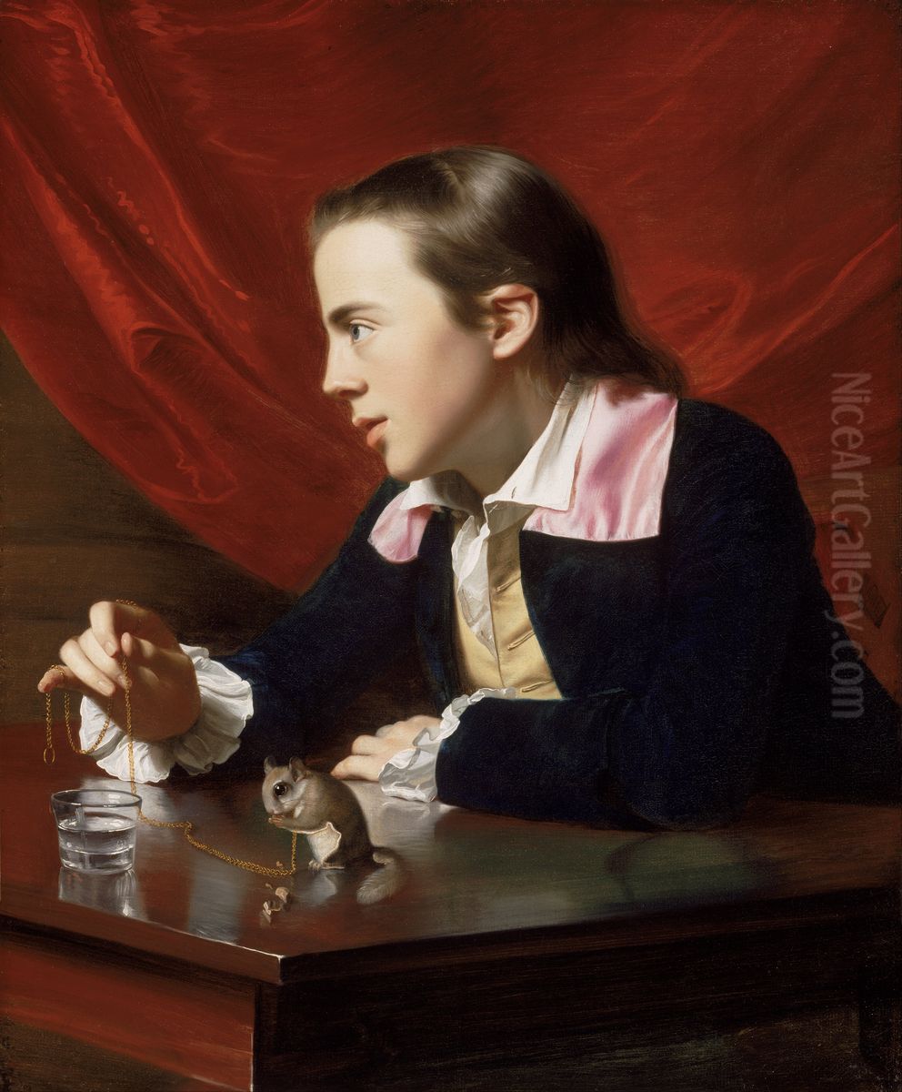 A Boy with a Flying Squirrel (Henry Pelham) Oil Painting by John Singleton Copley