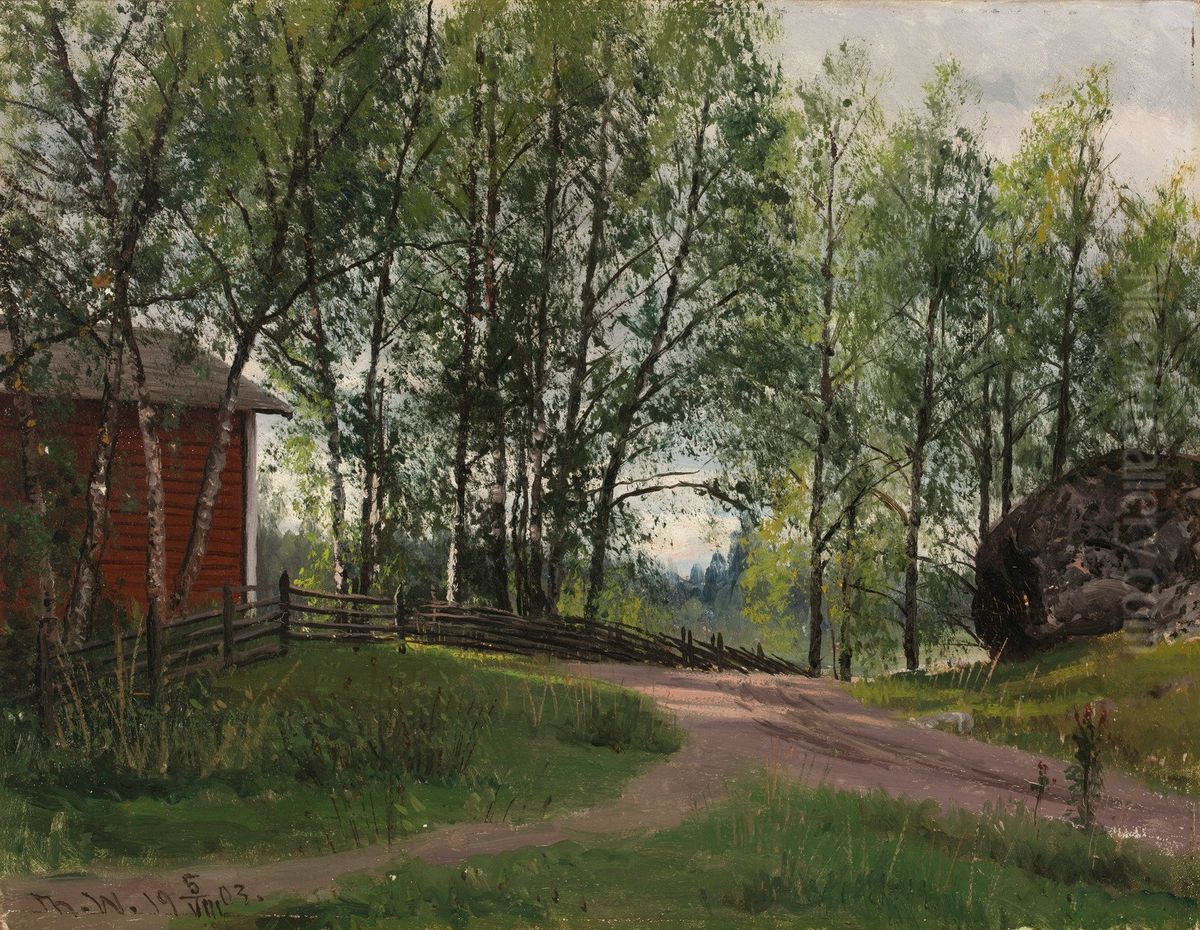 Landscape from Espoo Oil Painting by Thorsten Waenerberg