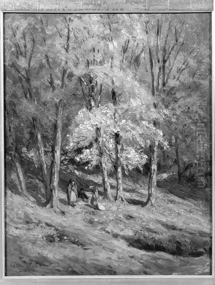 Hillside in Autumn Oil Painting by Marcus Waterman