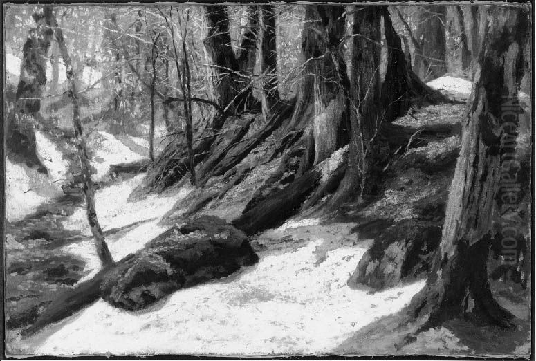 Wood Interior Oil Painting by Marcus Waterman