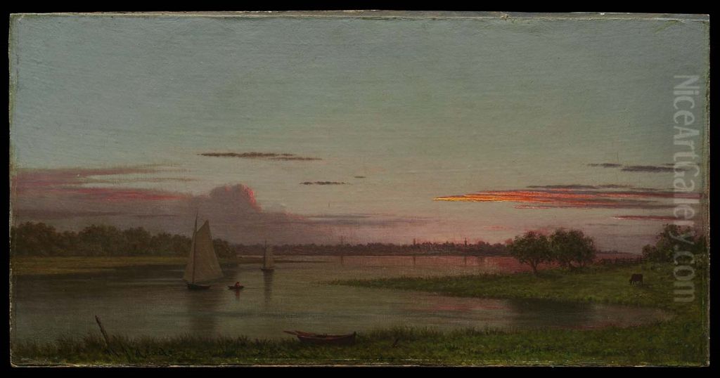 Sunset, Black Rock, Connecticut Oil Painting by Martin Johnson Heade