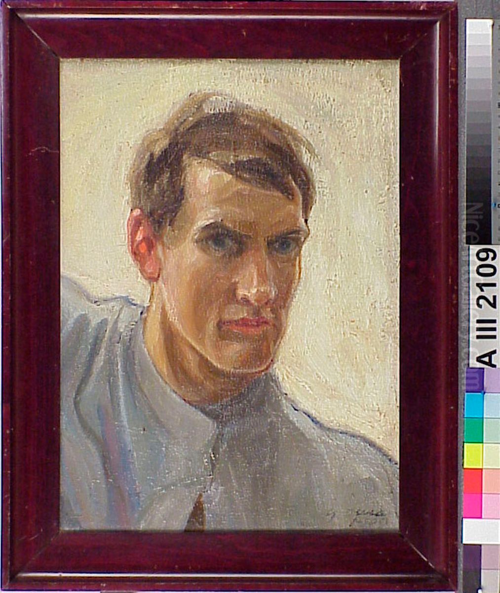 Self-Portrait Oil Painting by Yrjo Ollila