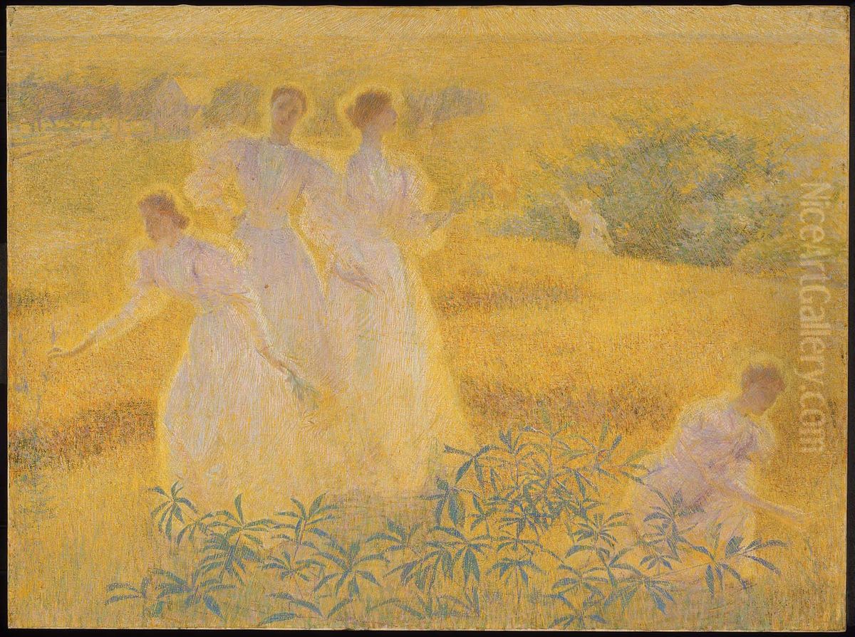 Girls in Sunlight Oil Painting by Philip Leslie Hale