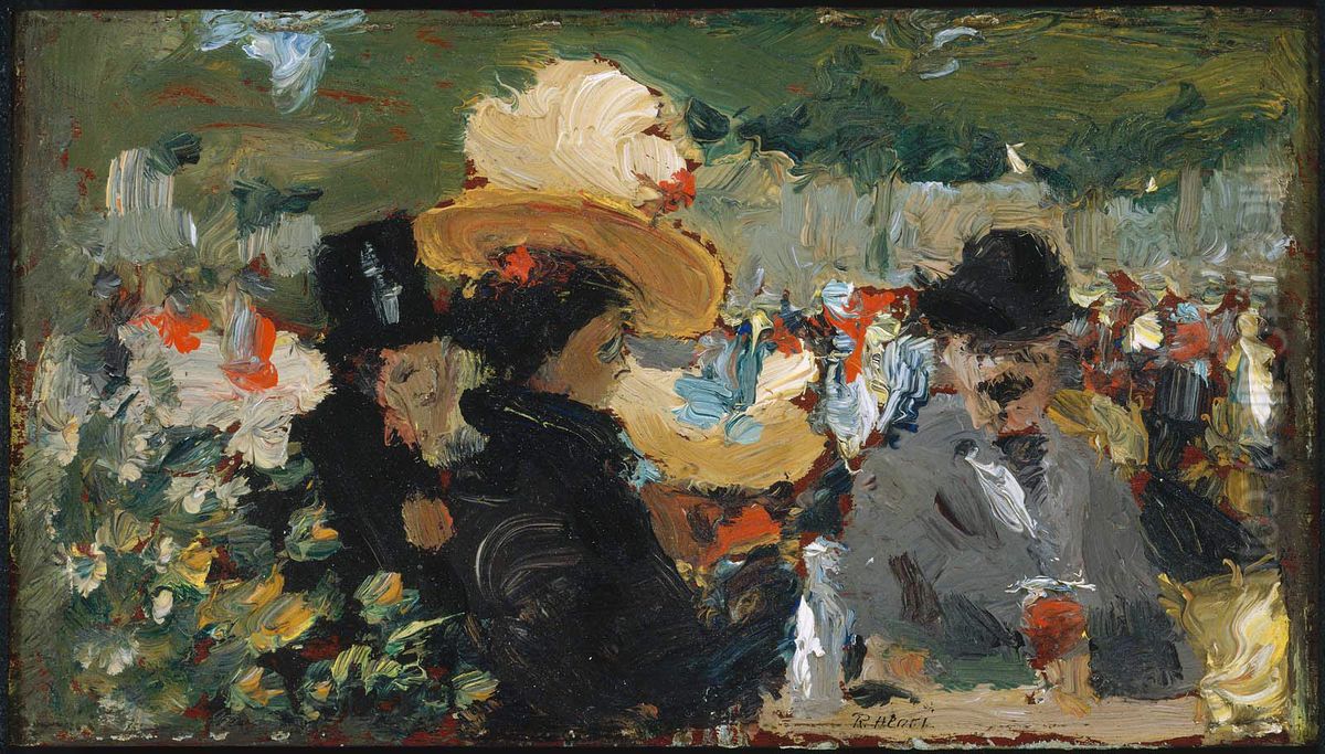 Cafe Bleu, St. Cloud Oil Painting by Robert Henri