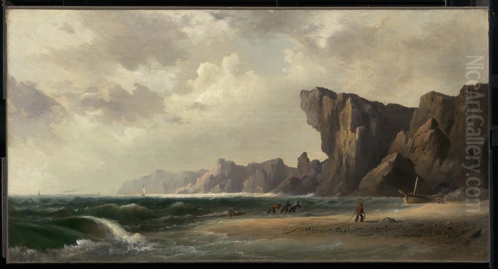 Dog's Head of Scotland Oil Painting by Robert Seldon Duncanson