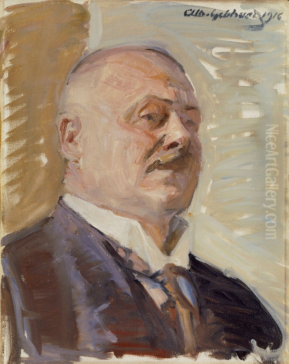 Sjalvportratt Oil Painting by Albert Gebhard
