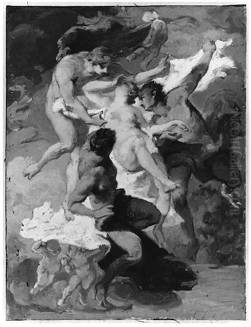 Psyche Carried Away by the Zephyrs Oil Painting by Sarah Paxton Ball Dodson