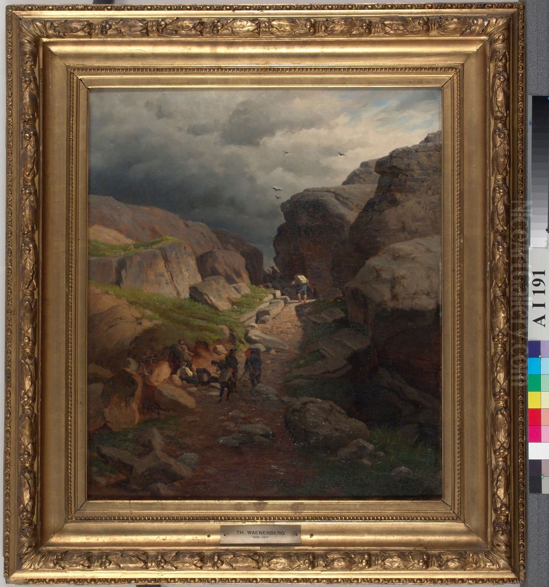 Salakuljettajia solassa Oil Painting by Thorsten Waenerberg