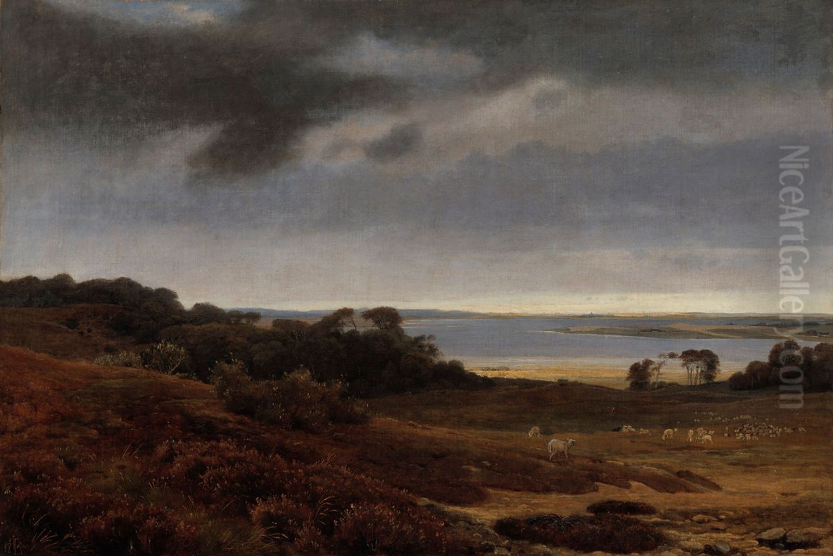 Nakoala Arredsosta Frederiksvaerkiin Oil Painting by Johan Lundbye