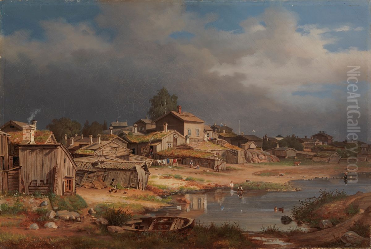 Katajanokalta Oil Painting by Magnus Von Wright