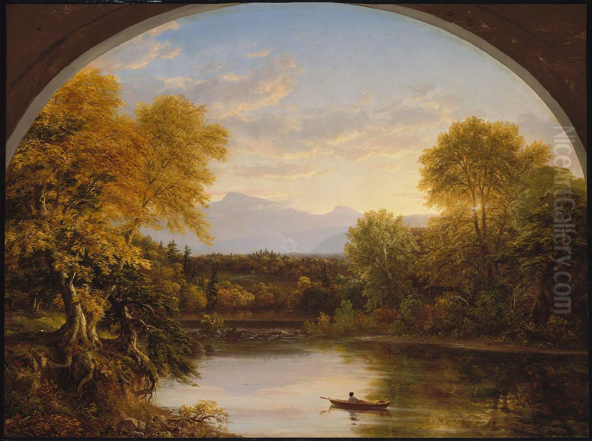 Sunset in the Catskills Oil Painting by Thomas Cole