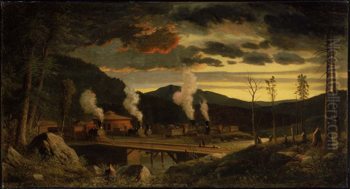Opening of the Wilderness Oil Painting by Thomas Prichard Rossiter