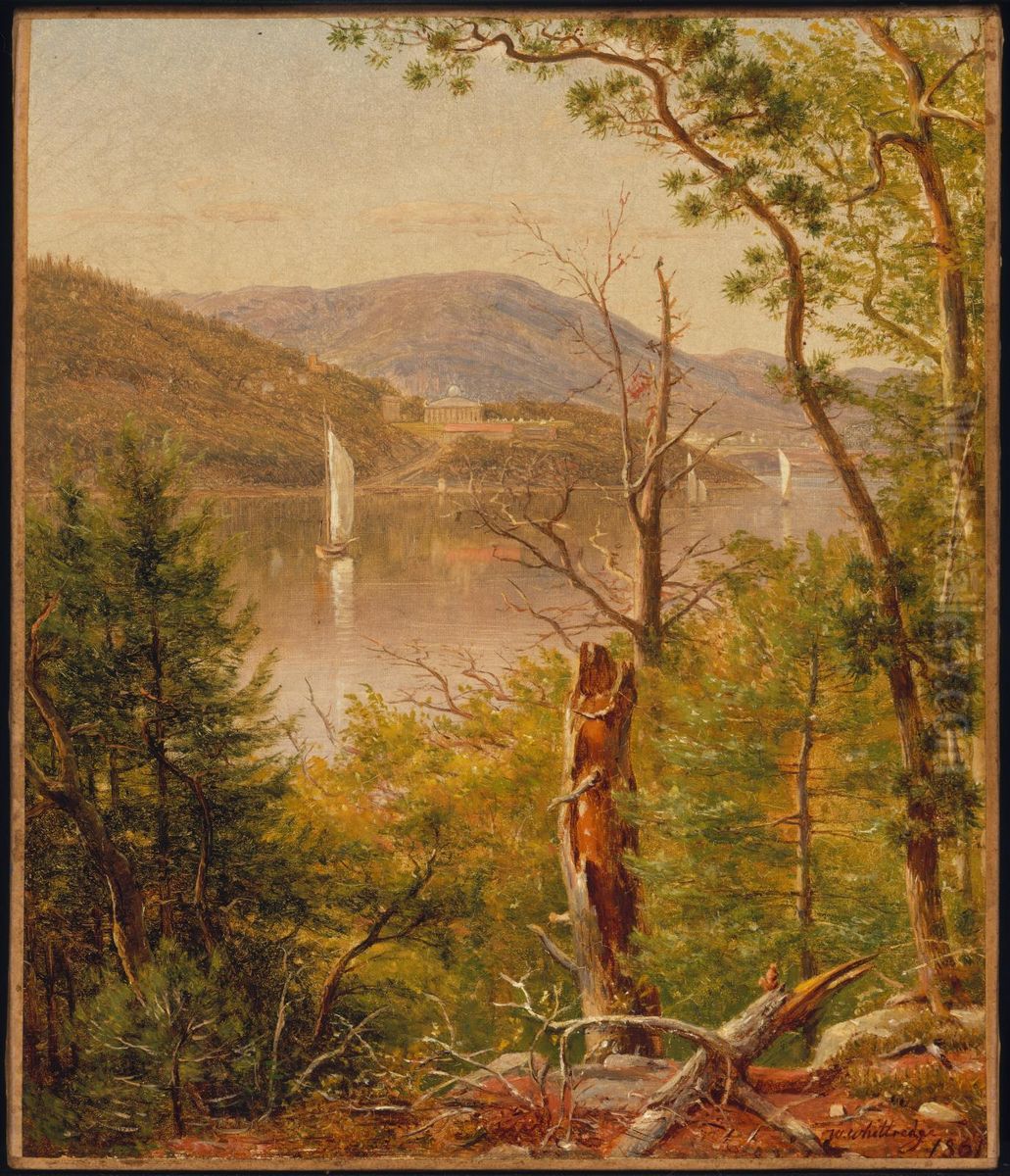 View of West Point on the Hudson Oil Painting by Worthington Whittredge