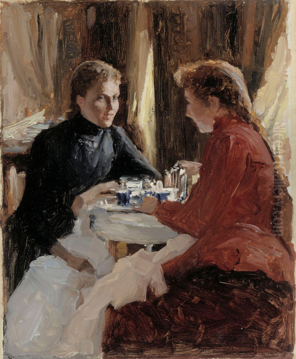 Elevenses Oil Painting by Albert Edelfelt
