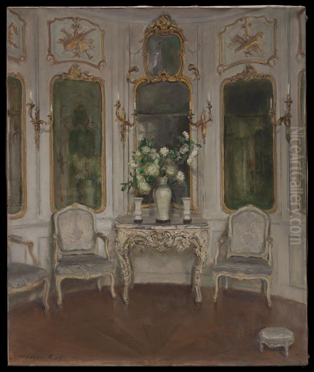 French Interior Oil Painting by Walter Gay