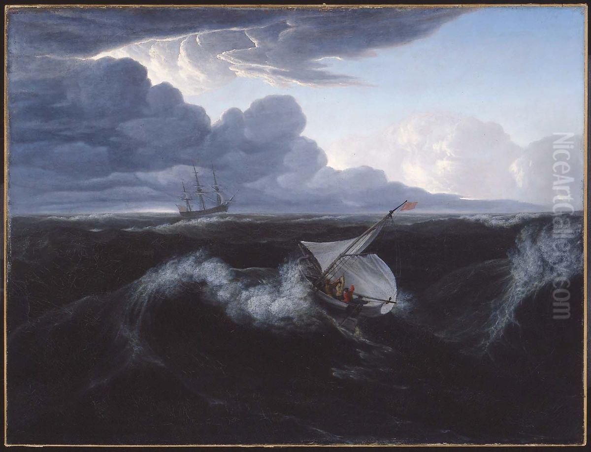 Rising of a Thunderstorm at Sea Oil Painting by Washington Allston