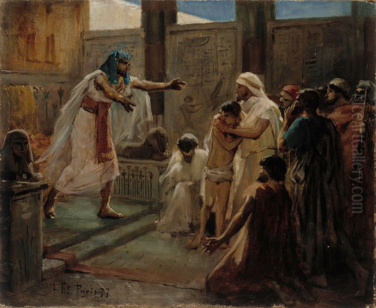 Joosef ja hanen veljensa Oil Painting by Albert Edelfelt