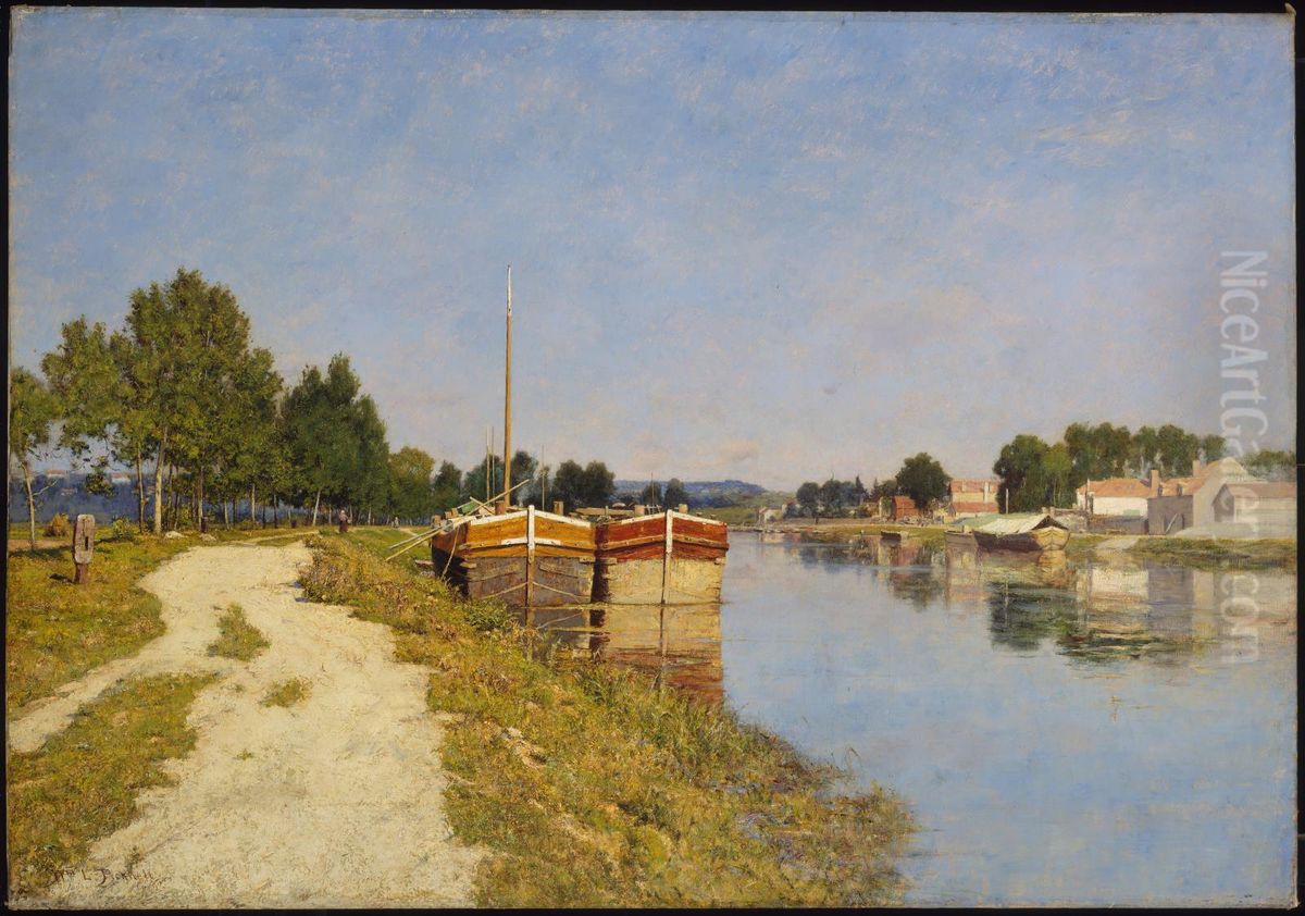 Morning on the Loing at Moret Oil Painting by William Lamb Picknell