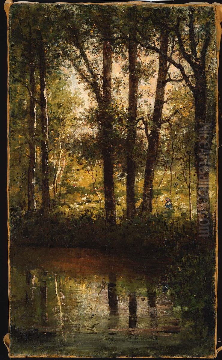 Reflections in the Water Oil Painting by William Morris Hunt