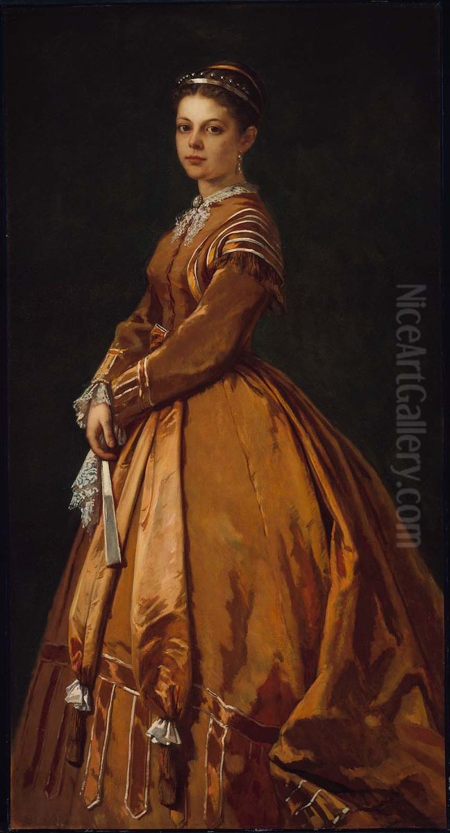 Olivia Buckminster Lothrop (Mrs. Lewis William Tappan, Jr.) Oil Painting by William Morris Hunt