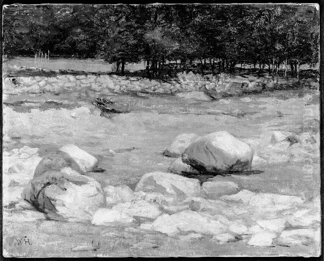 Study of Rocks, North Easton Oil Painting by William Morris Hunt