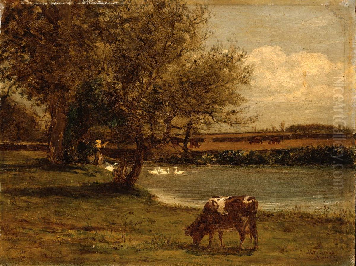 Landscape at Newport Oil Painting by William Morris Hunt