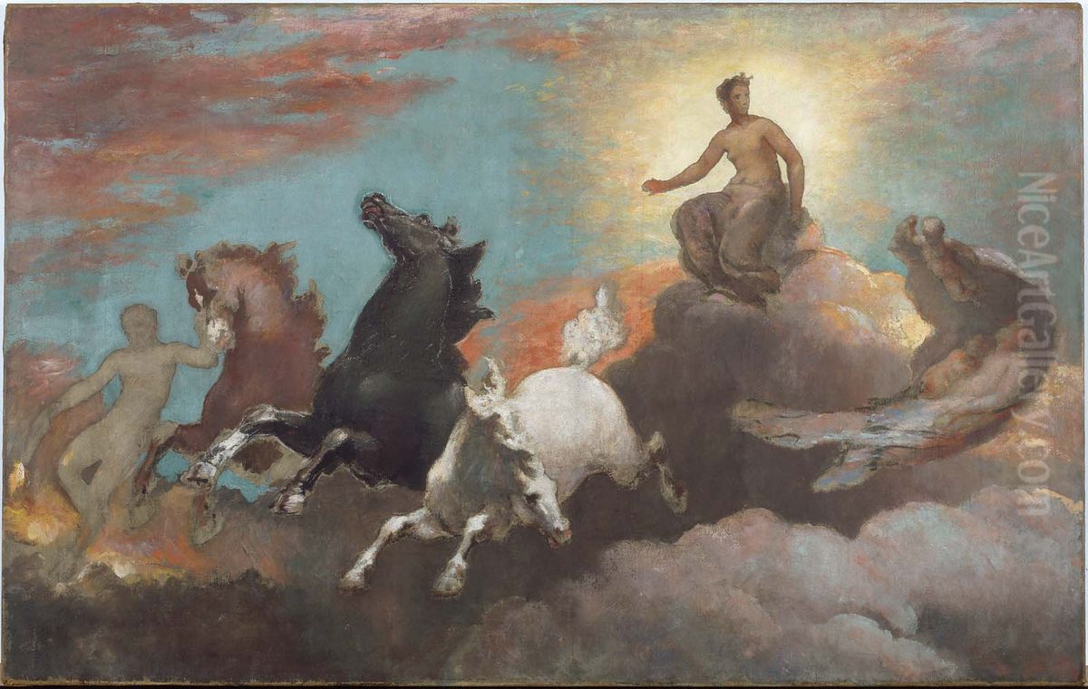 Anahita. The Flight of Night Oil Painting by William Morris Hunt