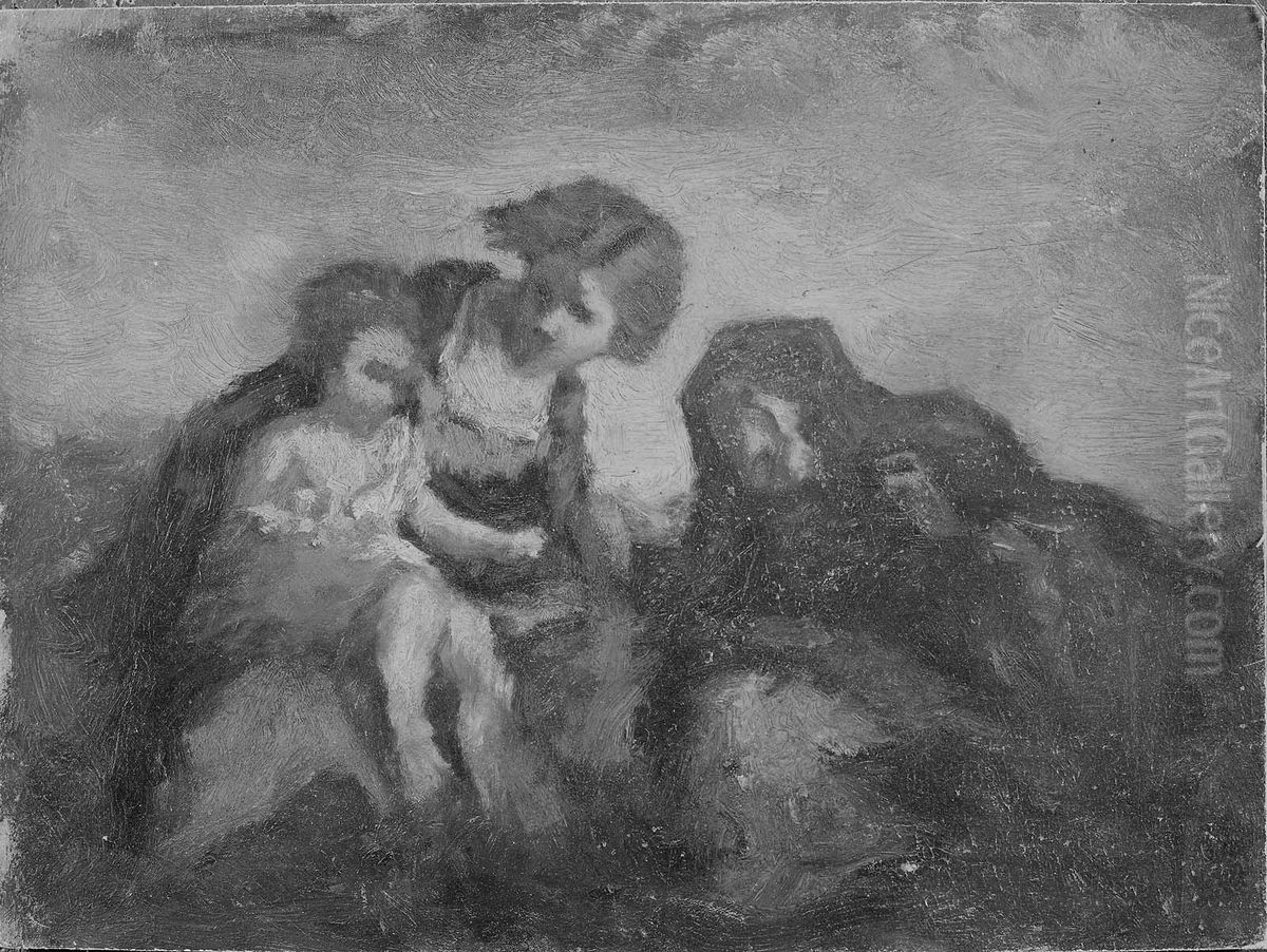 Study for The Fortune Teller Oil Painting by William Morris Hunt