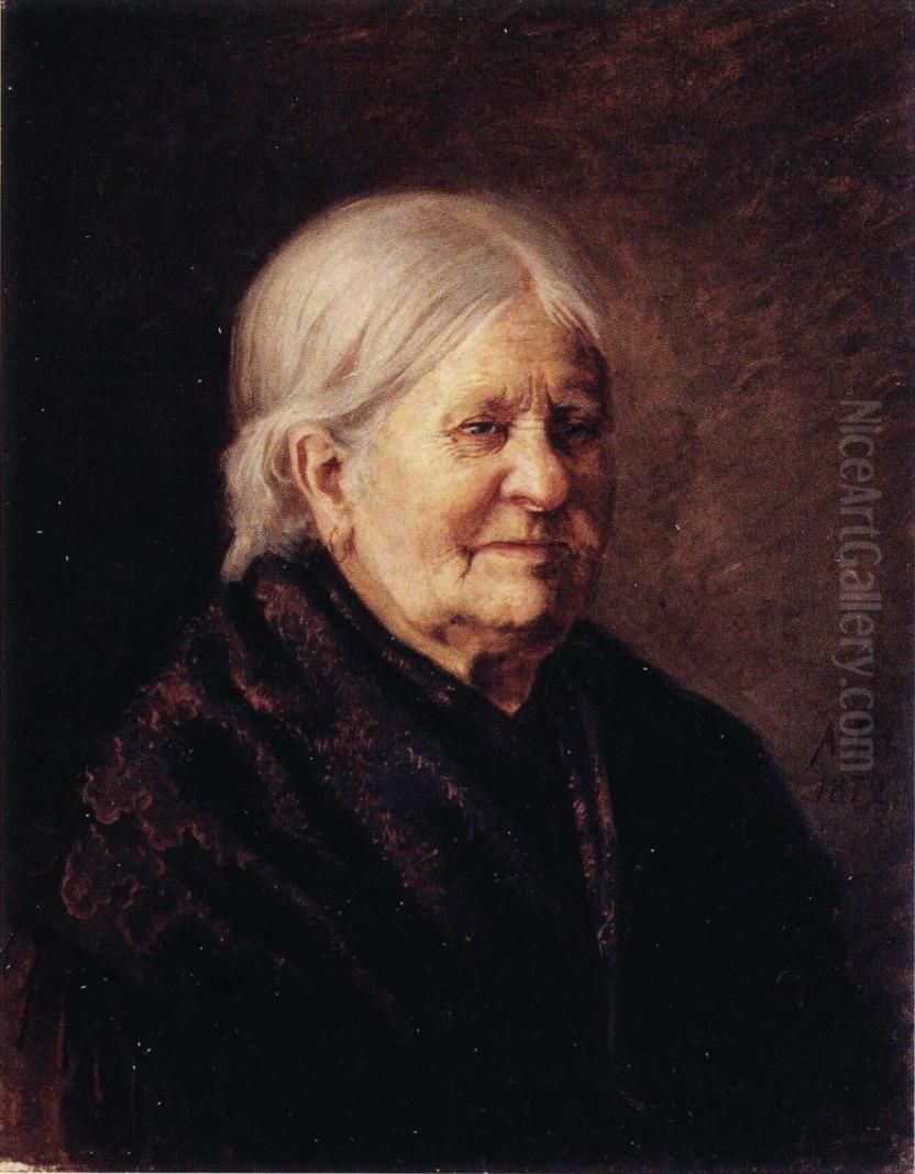 Portratt av Fredrika Snygg Oil Painting by Albert Edelfelt