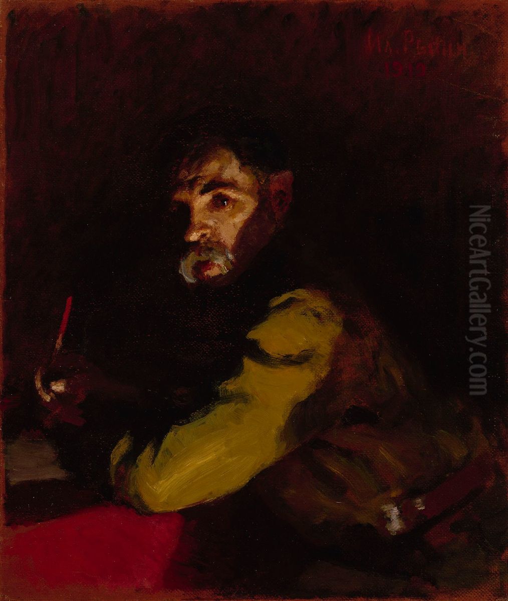 Writing Doctor Oil Painting by Repin Iliya