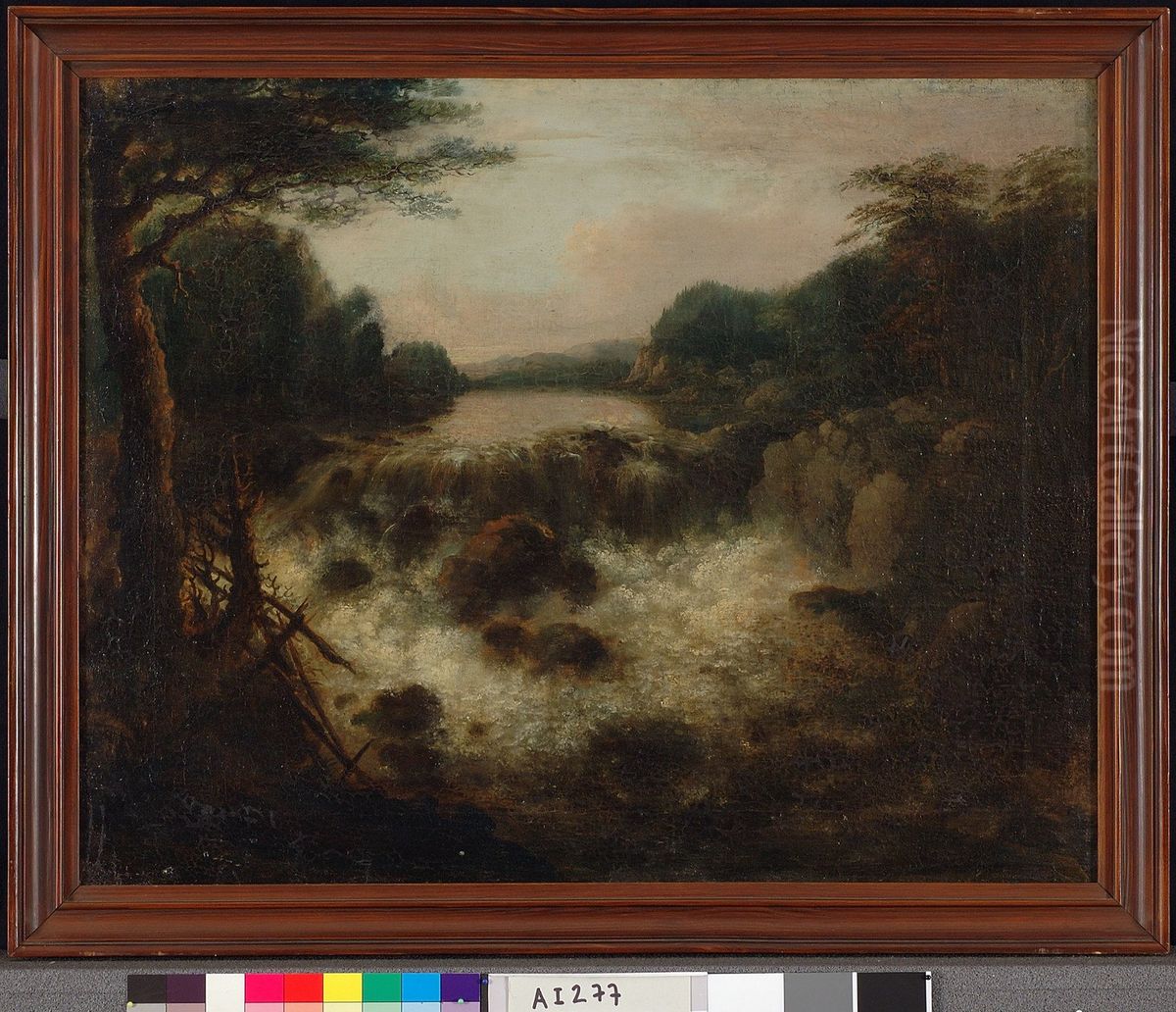 Vesiputous Varmlannissa Oil Painting by Per Nordquist