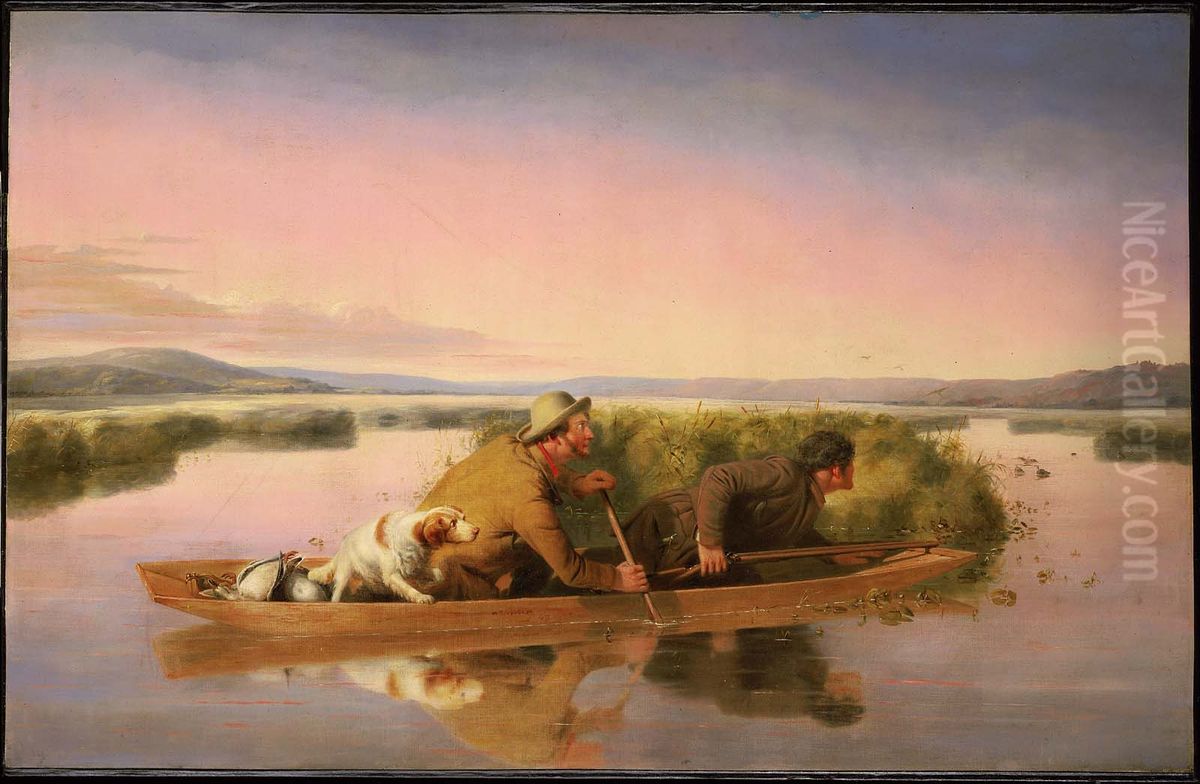 Duck Shooters Oil Painting by William Ranney