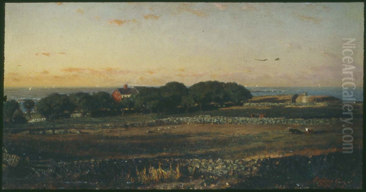 Farmhouse at Rye Beach, New Hampshire Oil Painting by Winckworth Allan Gay