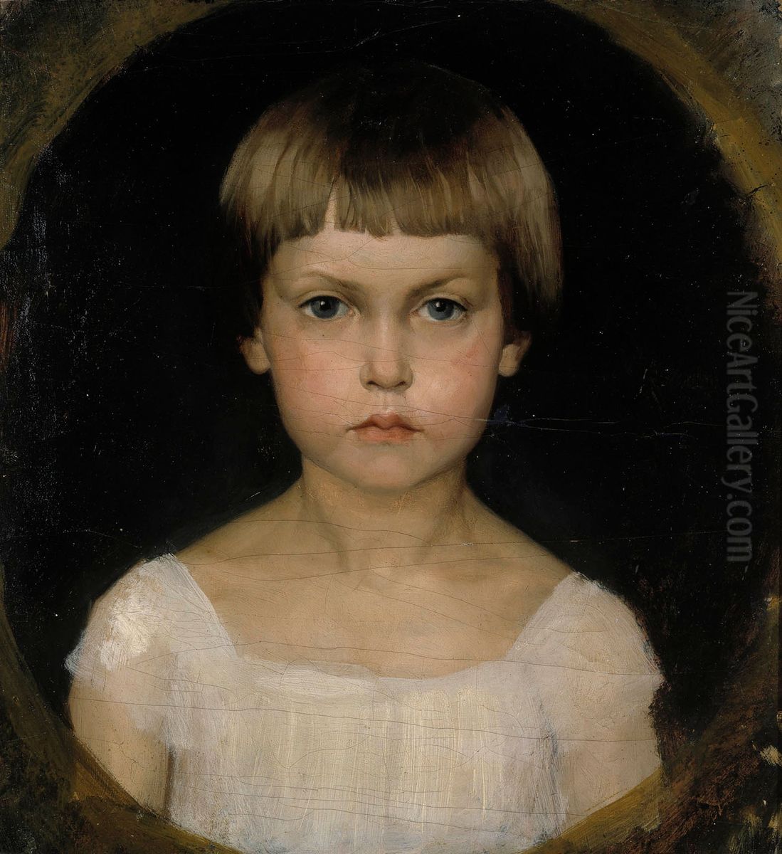 Portrait of Berta Edelfelt Oil Painting by Albert Edelfelt