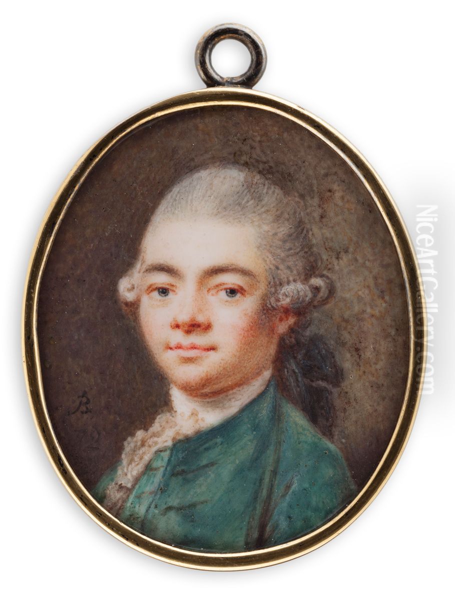 Kuparipiirtaja Fredrik Akrel Oil Painting by Anton Ulrik Berndes